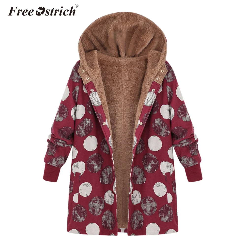 

Free Ostrich Winter Jacket Women Parka 2019 Button Dot Jaqueta Feminina De Couro Woman Winter Coats And Jackets Harajuku N30