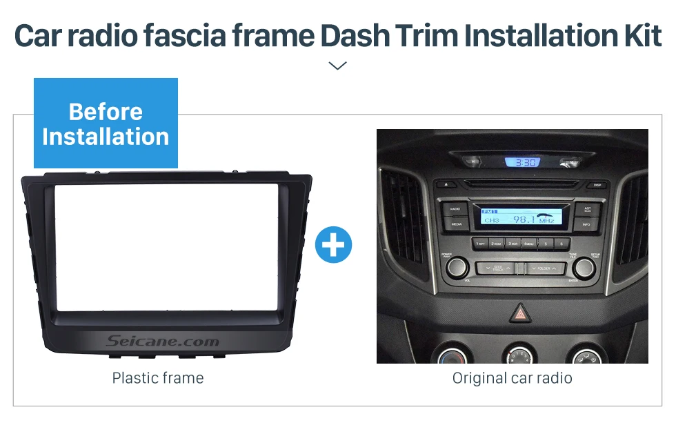 Seicane Автомобильная Радио панель для+ HYUNDAI IX25 CRETA стерео аудио рамка Dash монтажный комплект DVD плеер приборная панель