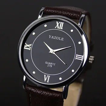 

YAZOLE Brand Men Casual Watch 2019 New Arrival Men Leather Wristwatch Analog Men's Sports Quartz Watch Relogio Masculino Clock