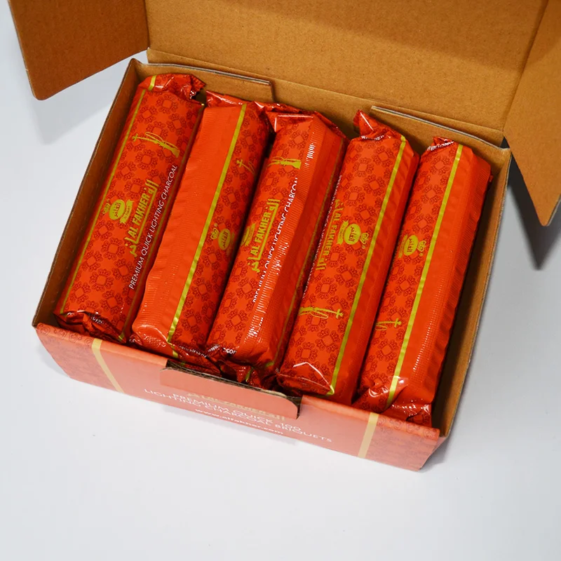 

100pcs Naturel Chicha Fully burning coal al charcoal 33mm quickly light charcoal for shisha hookah chicha sheesha