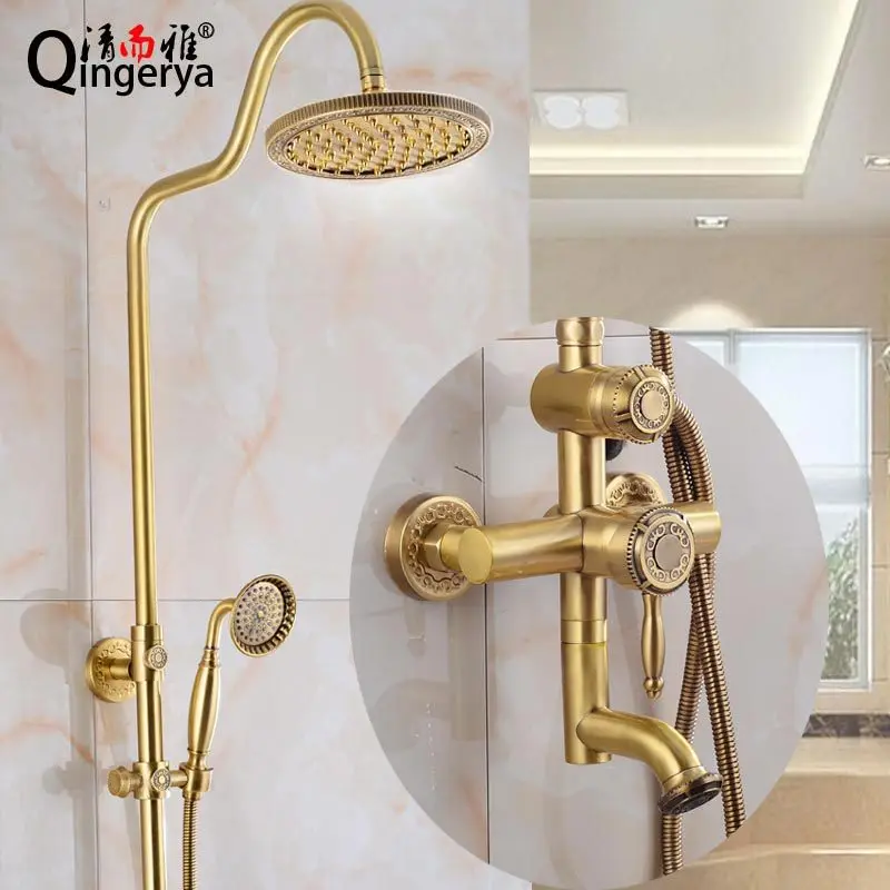 AUSWIND European Classical style copper round base wall mount bathroom