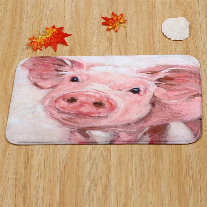 Lovely Pet Pig Area Rug Carpet Bedroom / Bathroom Floor Mat Bathroom