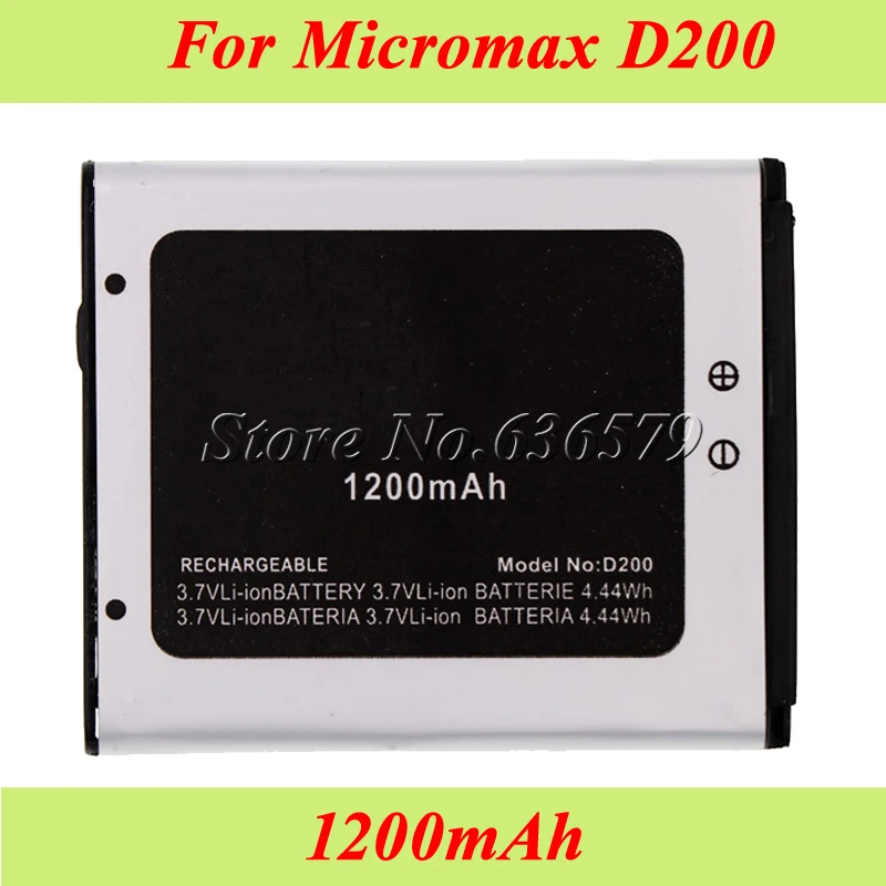 Аккумулятор для Micromax D200 1200 мАч высококачественный мобильный телефон аккумулятор