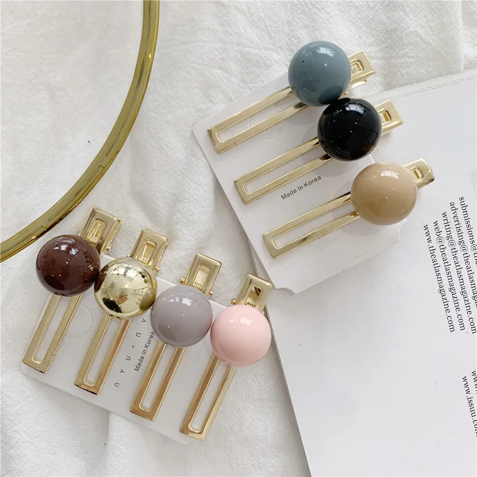 

New Fashion Hair Clip Barrettes Alloy Hairdress Clips Clamp Candy Color Hairpins Women Hair Accessories DIY Hair Styling Tool