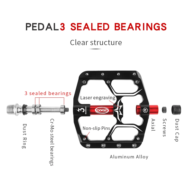 Flat Bike Pedals MTB Road 3 Sealed Bearings Bicycle Pedals Mountain Bike Pedals Wide Platform pedales bicicleta mtb accessories Flat Bike Pedals MTB Road 3 Sealed Bearings Bicycle Pedals Mountain Bike Pedals Wide Platform pedales bicicleta mtb accessories