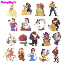 18 шт./компл. Красавица и Чудовище Стикеры ботинки в байкерском и чемодан крутая, для ноутбука Стикеры Наклейка на скейтборд JDM всевозможные наклейки R395