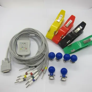 

B type popular Nihon kohden EKG Cable with suction and clamp EKG electrode