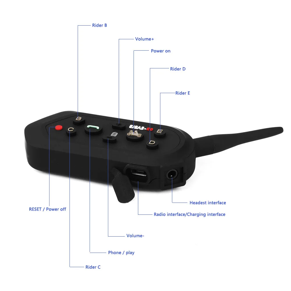 2017 ejeas E6 плюс BT мотоциклетный шлем домофон 1200 м Communicator переговорные гарнитуры Vox с