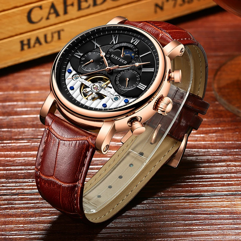 Automatic Men Watches 2018 New Arrival Moon Phase Mens Mechanical Watch Skeleton Rose Gold Perpetual Calendar Auto Date Relogio Automatic Men Watches 2018 New Arrival Moon Phase Mens Mechanical Watch Skeleton Rose Gold Perpetual Calendar Auto Date Relogio