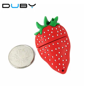 

Cute Cartoon Strawberry USB Flash Drive Pen Drive 4GB 8GB 16GB 32GB 64GB Pendrive Flash U Stick USB 2.0 Memory Stick gift