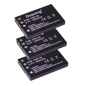 

3Pcs 1500mAh NP-60 FNP-60 NP60 SLB 1137 1037 CNP-30 K5000 D-Li2 Li-20B Battery for Fujifilm F50I F501 F401 F402 ZOOM F410 F601