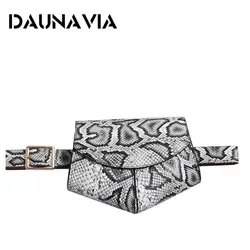 Daunavia Для женщин серпантин поясная сумка дамы новый модный ремень сумка мини-диско талии кожаная сумка маленькая сумка на плечо груди мешок