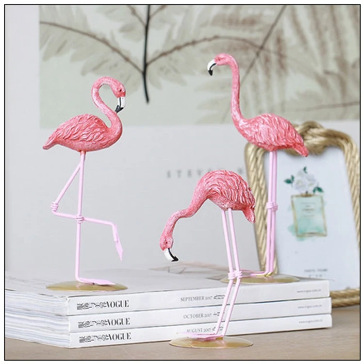 2020 Runsheng High Quality Resin Pink Flamingo Stand Model Bird Resin Pink Flamingo Stand Model Bird