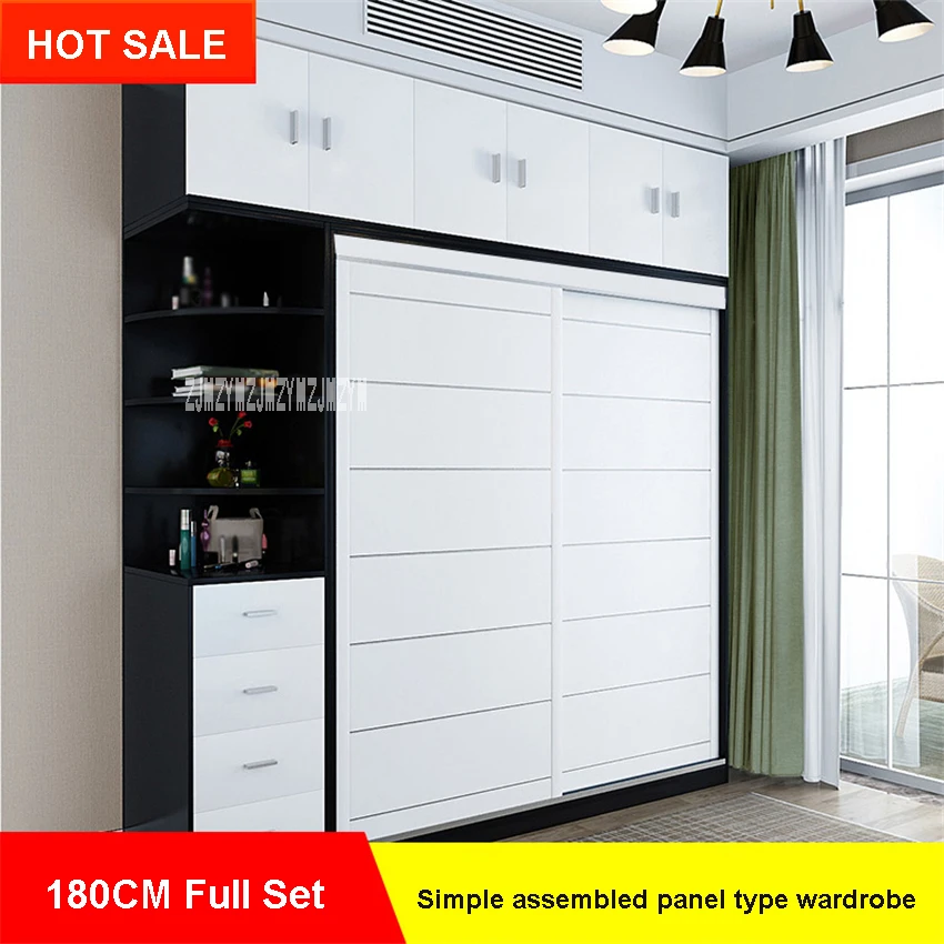 4285 5A3 Simple and Modern Home Assembled Panel Wooden Wardrobe font b Closet b font Bedroom