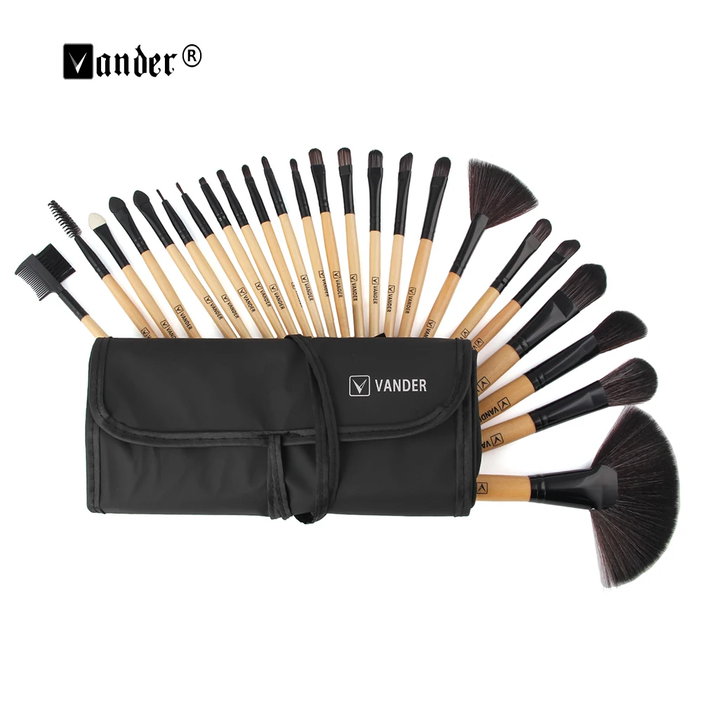 

VANDER 24Pcs Makeup Brushes Set Professional Makeup Brushes & Tools Kit Of Cosmetic Make Up Set Brushes For Face With Bag