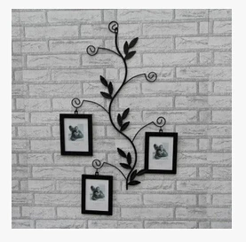 

Wrought iron frame White frame Adornment picture