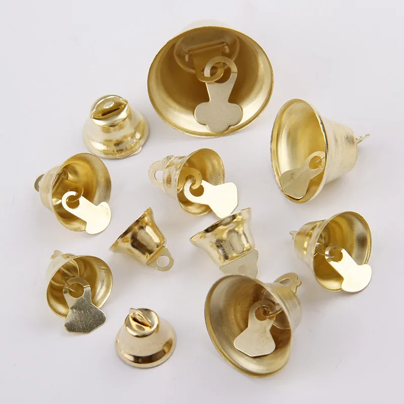 12mm Small Jingle Bells for Craft DIY Christmas Vacuum Plating Bronze Tone  12 Pack