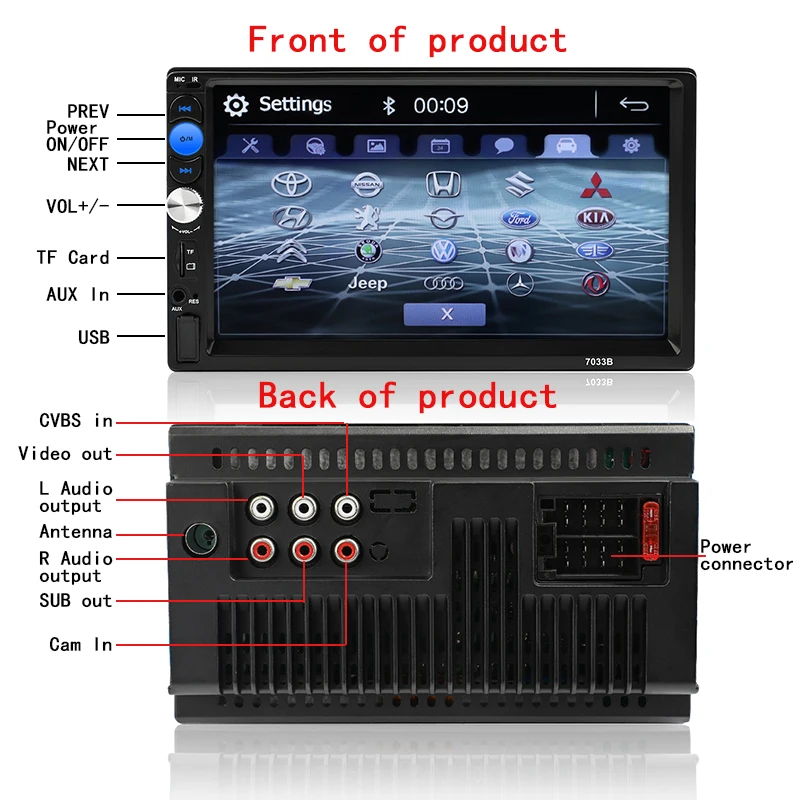 2 Din Car Radio 7 Player MP5 Bluetooth AUX USB 2din Autoradio Car Backup Monitor Car Audio For Rear View Camera Remote Control 2 Din Car Radio 7 Player MP5 Bluetooth AUX USB 2din Autoradio Car Backup Monitor Car Audio For Rear View Camera Remote Control