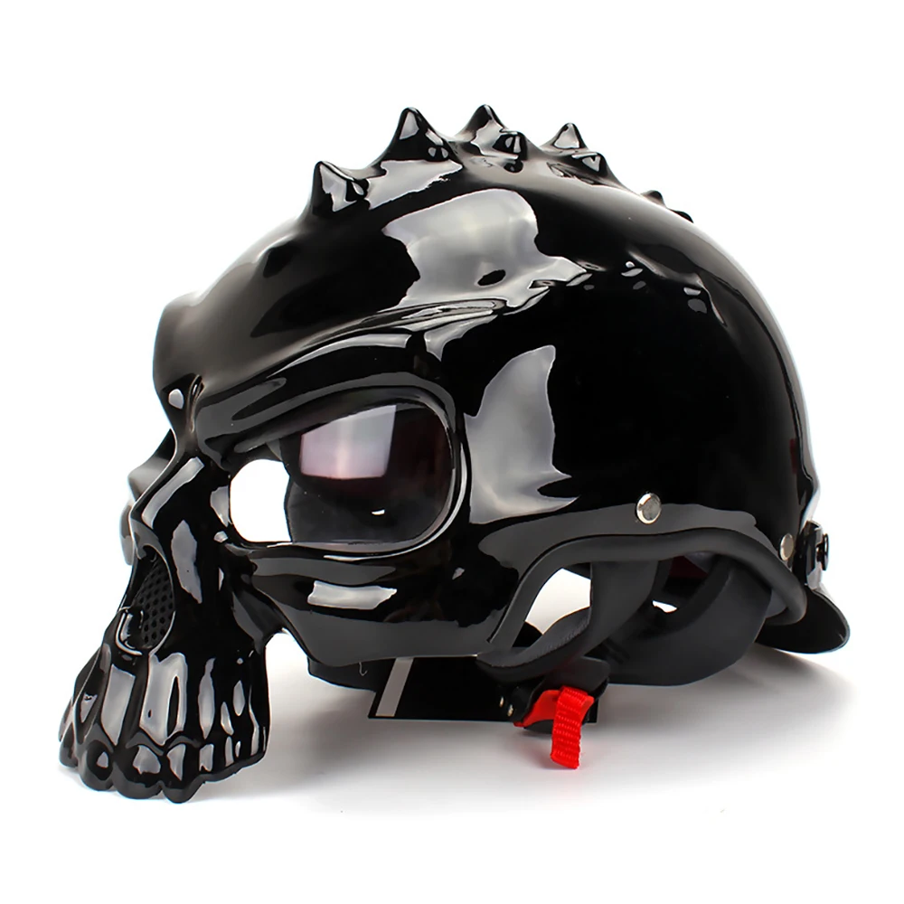 

Skull Motorcycle Helmet Retro Motorbike Biker Casco Motocross Casco Moto Helmets Double-sided Wearable Open Face Helmet