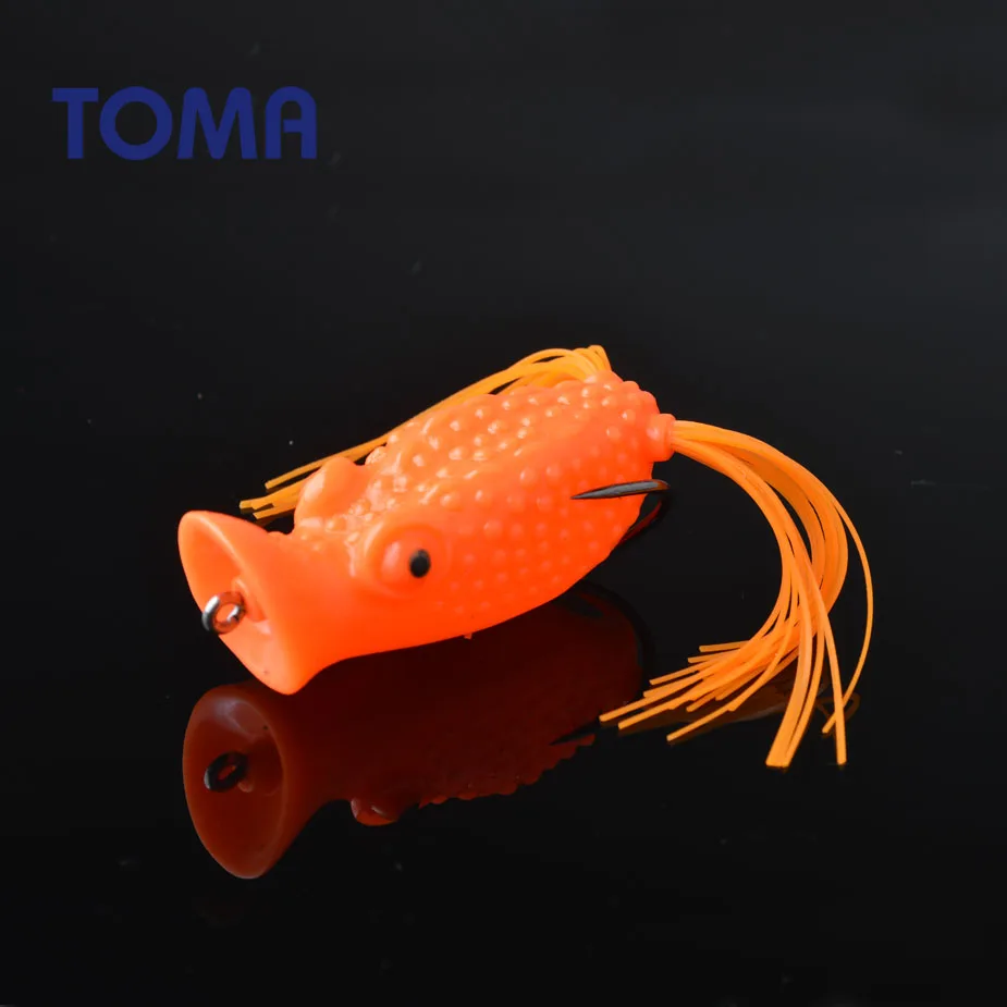 TOMA лягушка рыболовные приманки 60 мм 15 г Snakehead приманка Topwater имитация жаба лягушка Приманка Мягкая приманка с двойным крючком
