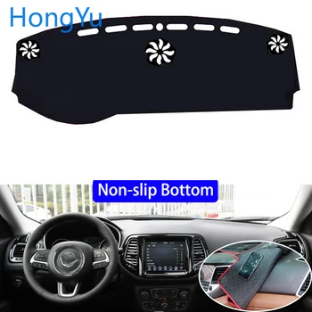 

For Jeep Compass 2017 2018 2019 Car Styling Non-Slip Bottom Covers Dashmat Dash Mat Sun Shade Dashboard Cover Capter
