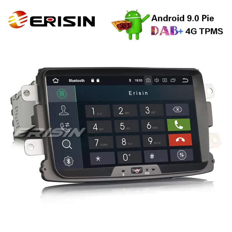 Erisin ES4829D 8 &quotAndroid 9 0 Авторадио GPS DAB для Renault Dacia Duster Logan Sandero Dokker устройства