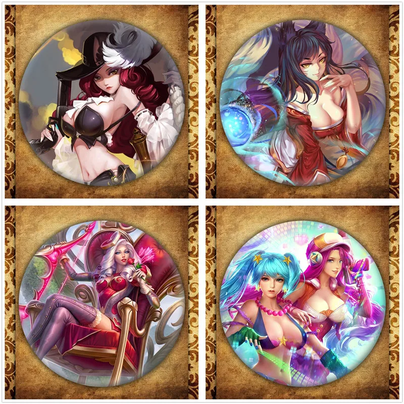 

Game League Of LOL Display Badge Fashion Legend Hero Figure Jinx Timo Leesin Brooches Pin Bag Decoration Jewelry Accessories