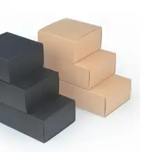 Переработанная крафт-бумага подарочная коробка, размер 22x12x6 см, 1000 шт в партии