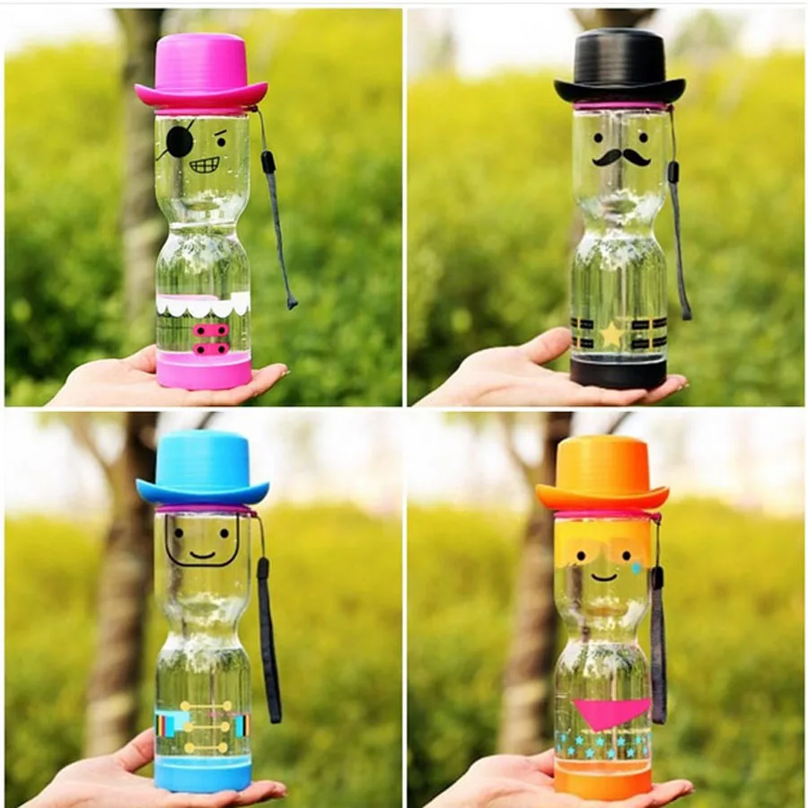Korea Selatan Kreatif Kartun Boneka Olahraga Air Botol Gelas Plastik