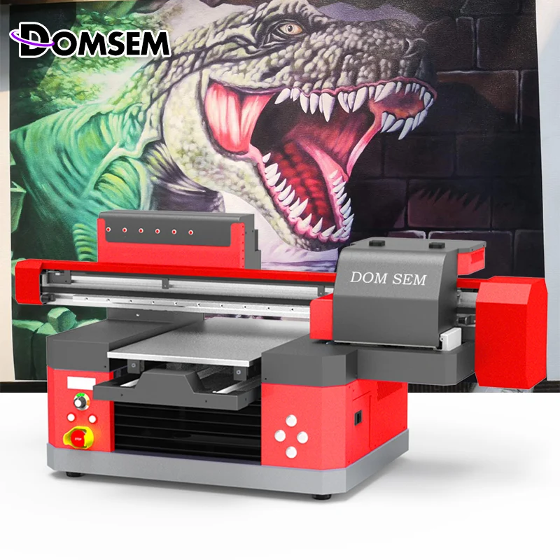 

DOMSEM UV Flatbed Inkjet Printer Relief Printing Machine A3 Upgraded Version A3+ Printer For Phone Case Wood Carbon Paper Metal