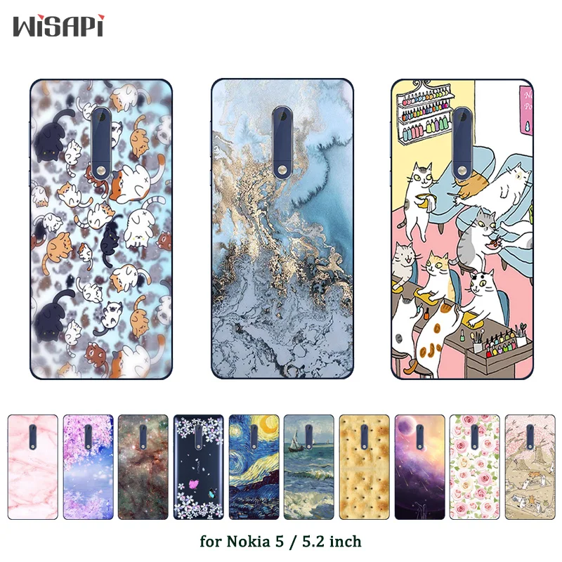 

Case for Nokia 5 5.2 " Cases Soft Silicone Fashion Printed Cover for Nokia 5 Nokia5 Fundas Coque Bags For nokia 5 Coque Capa