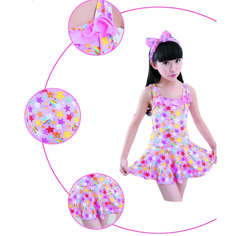 girls One-piece Swimsuit Dress