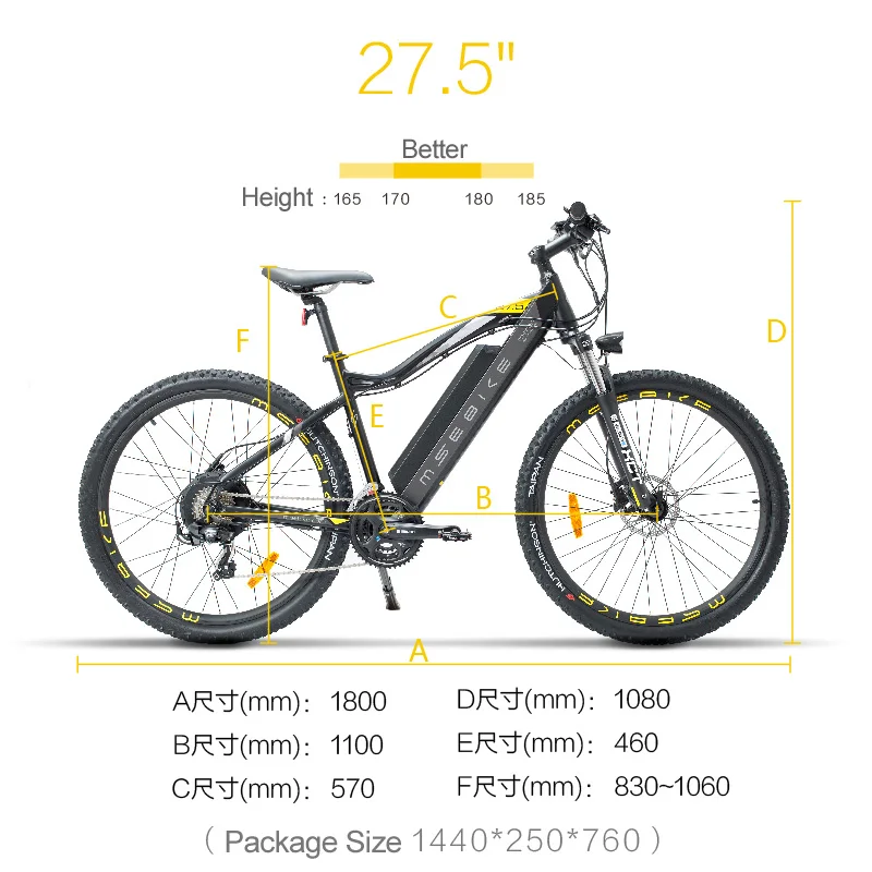 Bicicleta de 27,5 pulgadas E, 400 W 48 V 13Ah bicicleta de montaña, 5 niveles de ayuda de Pedal, horquilla de suspensión, freno de disco de aceite, potente bicicleta eléctrica