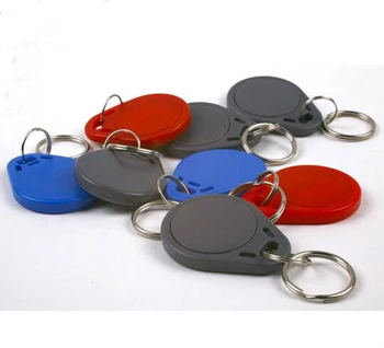 

500pcs/lot RFID Key Fobs keychain 13.56MHz Proximity ABS IC Tags NFC 1k Tag Access Controller With Chinese Fudan S50 1K Chip