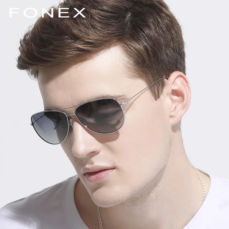 

B Pure Titanium Polarized Sunglasses Men Elastic Ultralight Sun Glasses for Women with Mirrored Gradient Lens 3001
