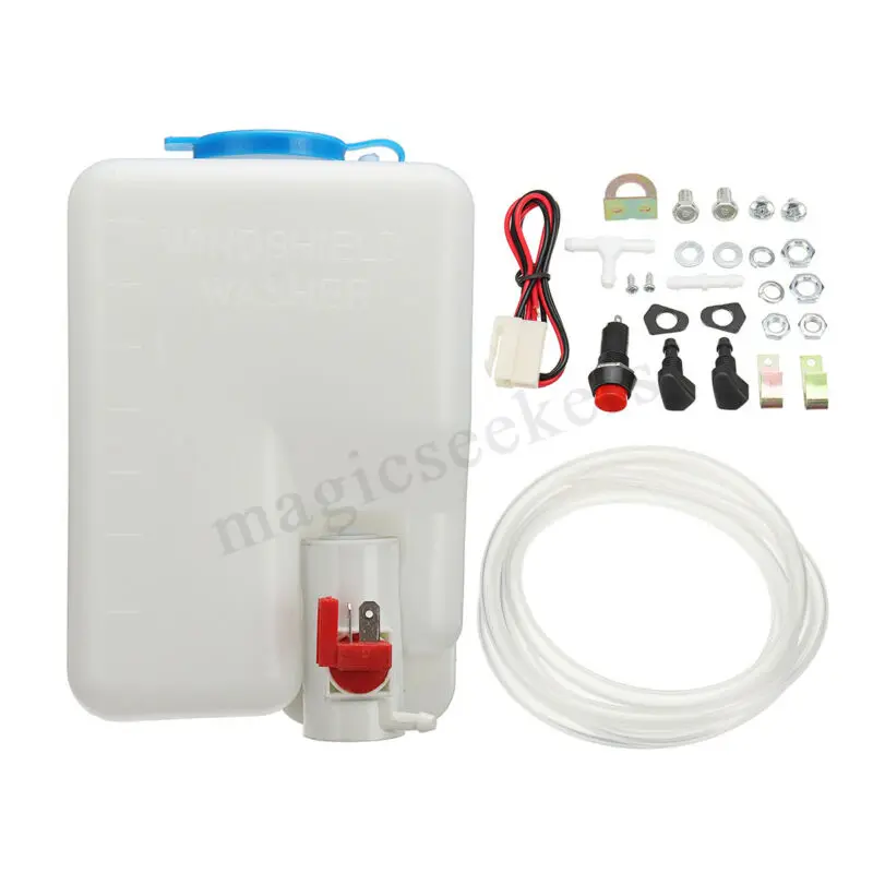 Bottle 1.8L System Reservoir Tank Washer 12V Wiper Windshield Kit Pump Universal 1 x with | Автомобили и мотоциклы