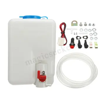 

Bottle 1.8L System Reservoir Tank Washer 12V Wiper Windshield Kit Pump Universal 1 x Windshield Washer Bottle with 12V Pump