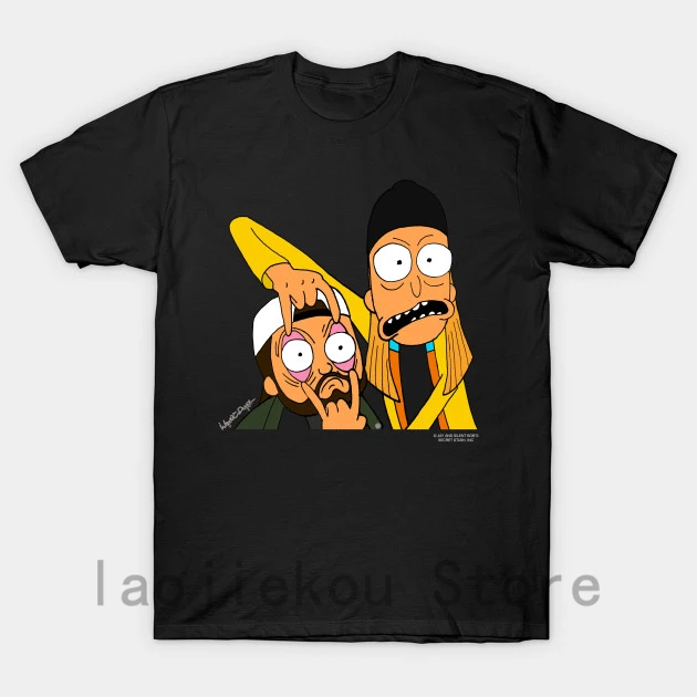 

100% cotton Funny men T shirt Women Fashion tshirt Jay and Silent Bob T-Shirt Unisex cool white and black shirts
