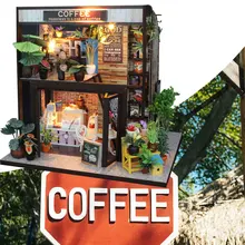 Кофейня DIY Дом DIY Кофейня DIY мигающая игрушка ручной работы