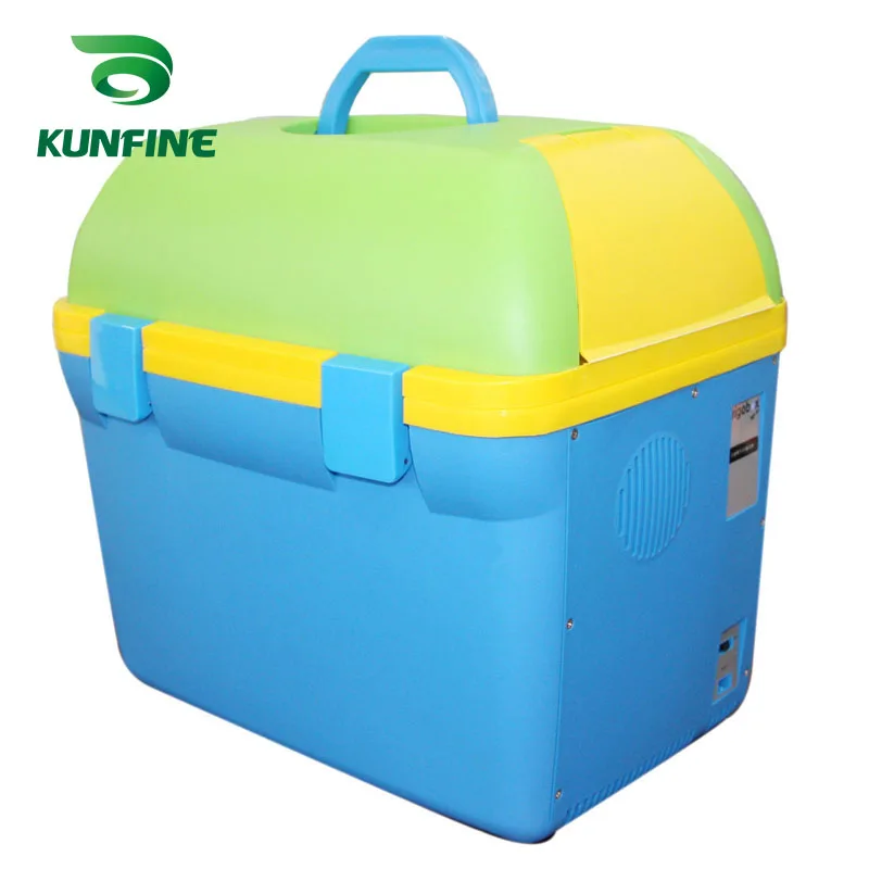 KUNFINE 12V DC автомобильный холодильник 18L Многофункциональный холодильник автомобильный переносной холодильник морозильник охладитель синий низкая энергия 36W