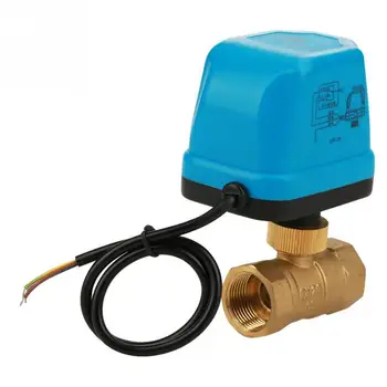 

G3/4" DN20 2 Way 3-wire Motorized Ball Valve Brass Motorized Actuator Ball Valve for Air Conditioner AC 220V