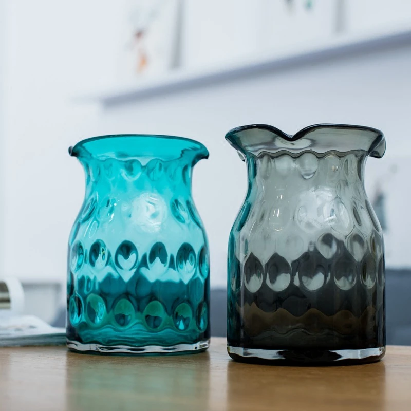 Elegant Home Decor: Simple and Colorful Transparent Glass Vases for Tabletop Flower Ornaments and Plants image 2