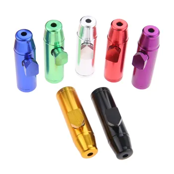 

Metal Aluminum Flat Nasal Bullet Rocket Snuff Dispenser Sniffer Snuff Snorter Dispenser Blue/Green/Silver/Red/Gold/Black/Purple