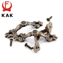 KAK-poignée en alliage de Zinc, 10 pièces, 43x10MM, tractions antiques ton Bronze, tiroirs en bois, quincaillerie de meubles
