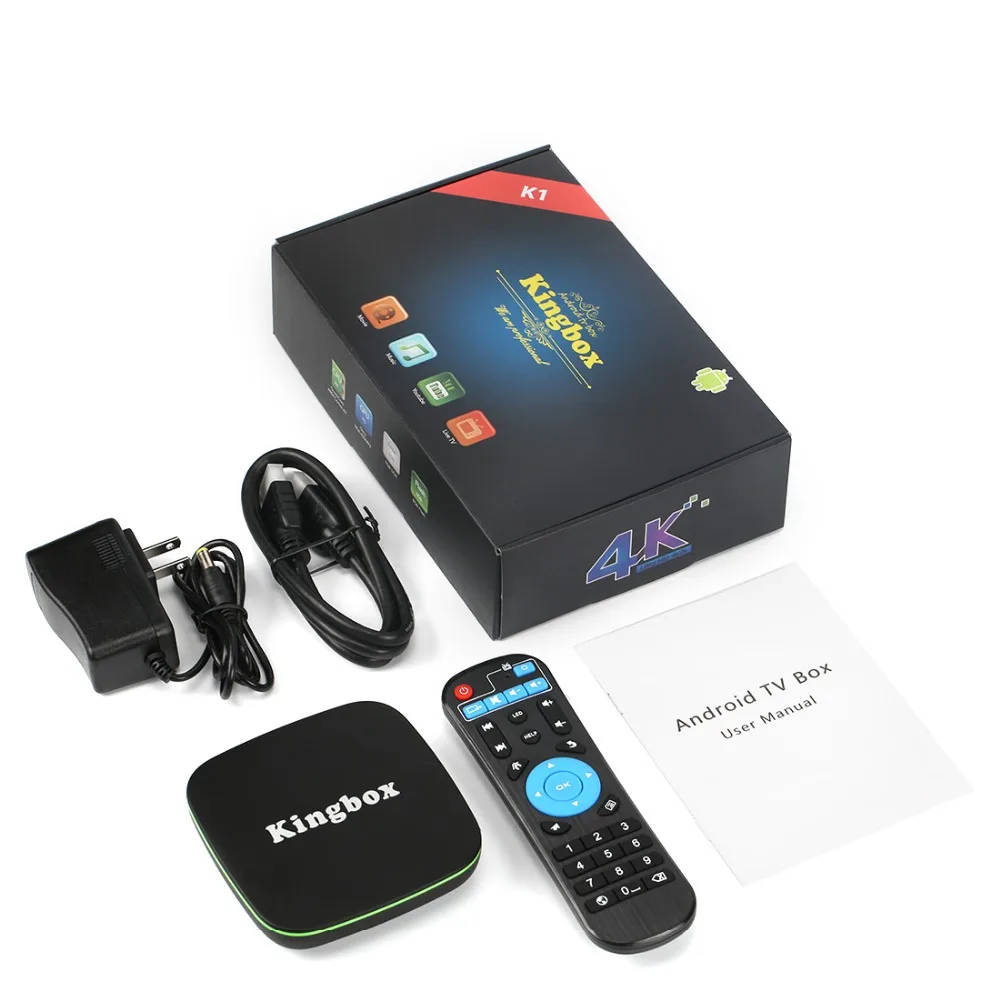 Kingbox K1 Android tv Box HD 1080P 4K* 2 K 2,4G Wifi четырехъядерный 1 Гб Ram 8 Гб Rom