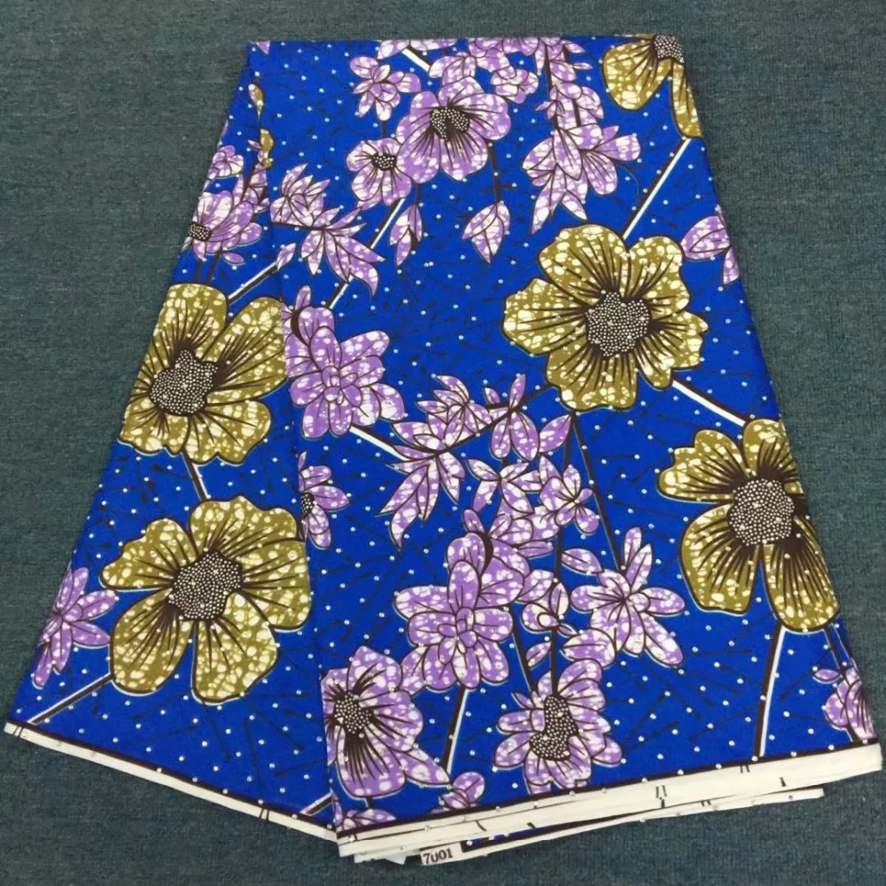 cheap wholesale ankara african wax print fabric with rhinestones 6yd