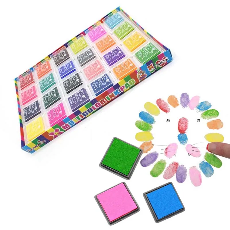 36 цветов штампы для пальцев Inkpad DIY Скрапбукинг для чернил штампы детские игрушки уплотнительное украшение ремесла для чернил