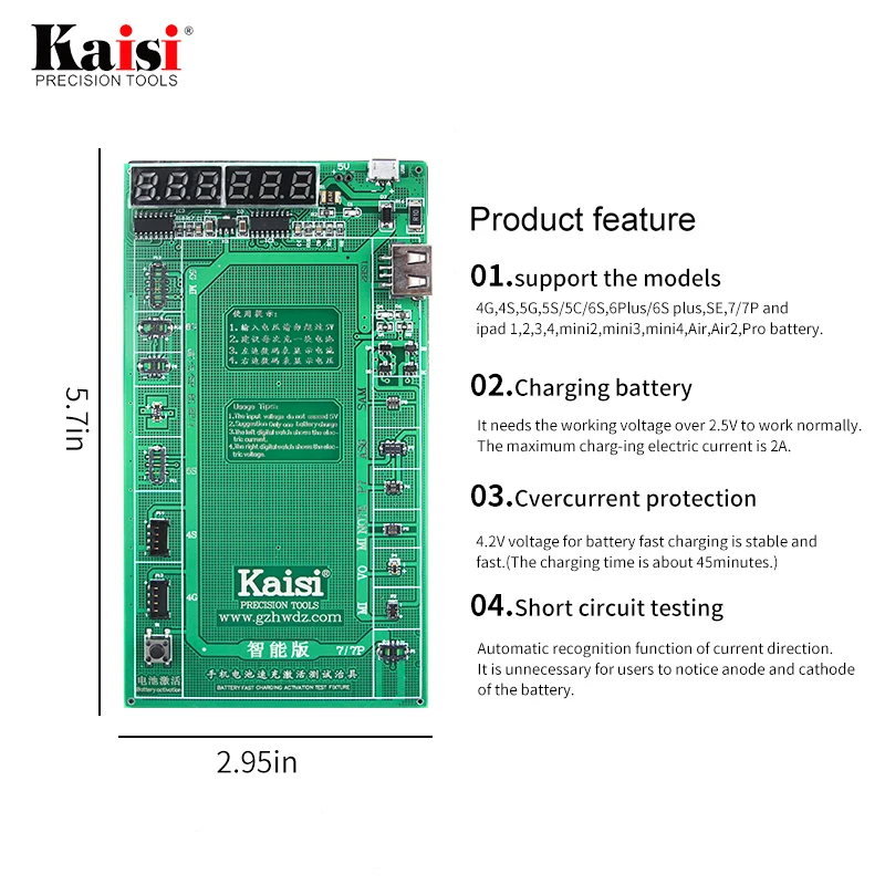 Kaisi Телефон Батарея активация плата пластина зарядка USB кабель джиг для iPhone 4-8X VIVO huawei samsung xiaomi Тест цепи