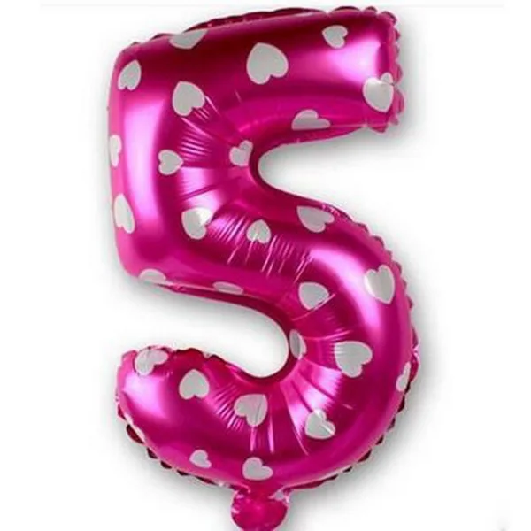 32 дюймов розовый и голубой номер фольги шары гелиевые шары с цифрами Свадебные украшения день рождения воздушные шары поставки - Цвет: number 5