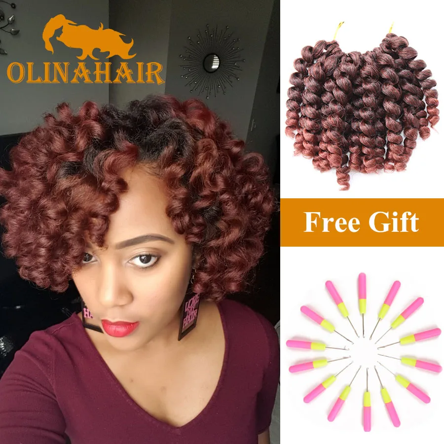 Wholesale 1 8pcs Jumpy Wand Curls Crochet Braids Freetress Hair 20